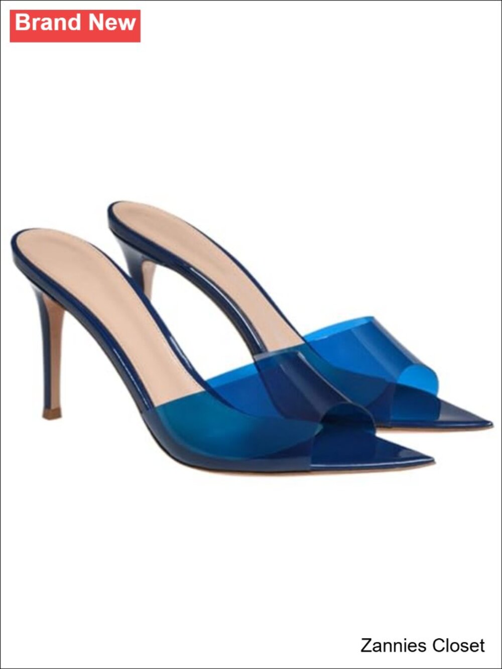 ✨ Pointed Toe Slingback Stiletto Heel Sandals Slip On Dress Heels for Party